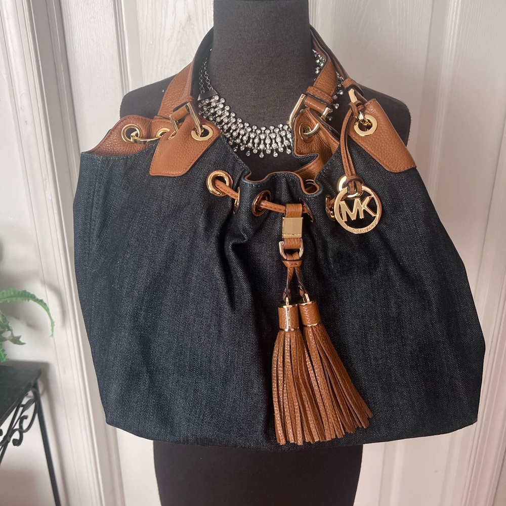 NWT Michael kors denim purse